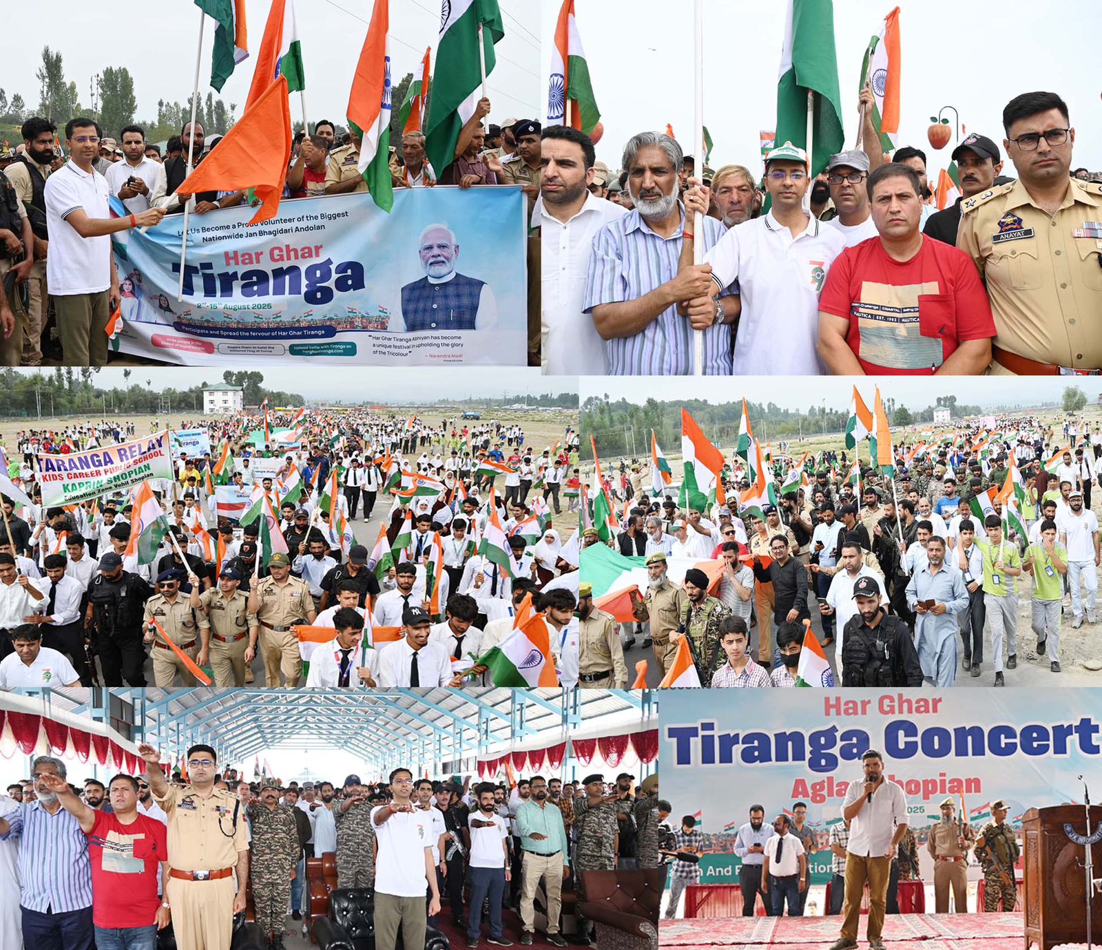 Grand Tiranga’ Rally & First Ever Tiranga Concert Organised at Shopian; Thousands Thronged the Venue