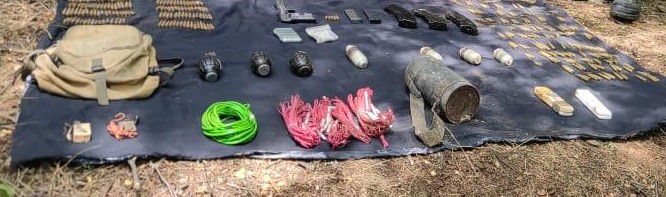 Terrorist Hideout Busted in North Kashmir Forest, Arms and Ammunition Recovered