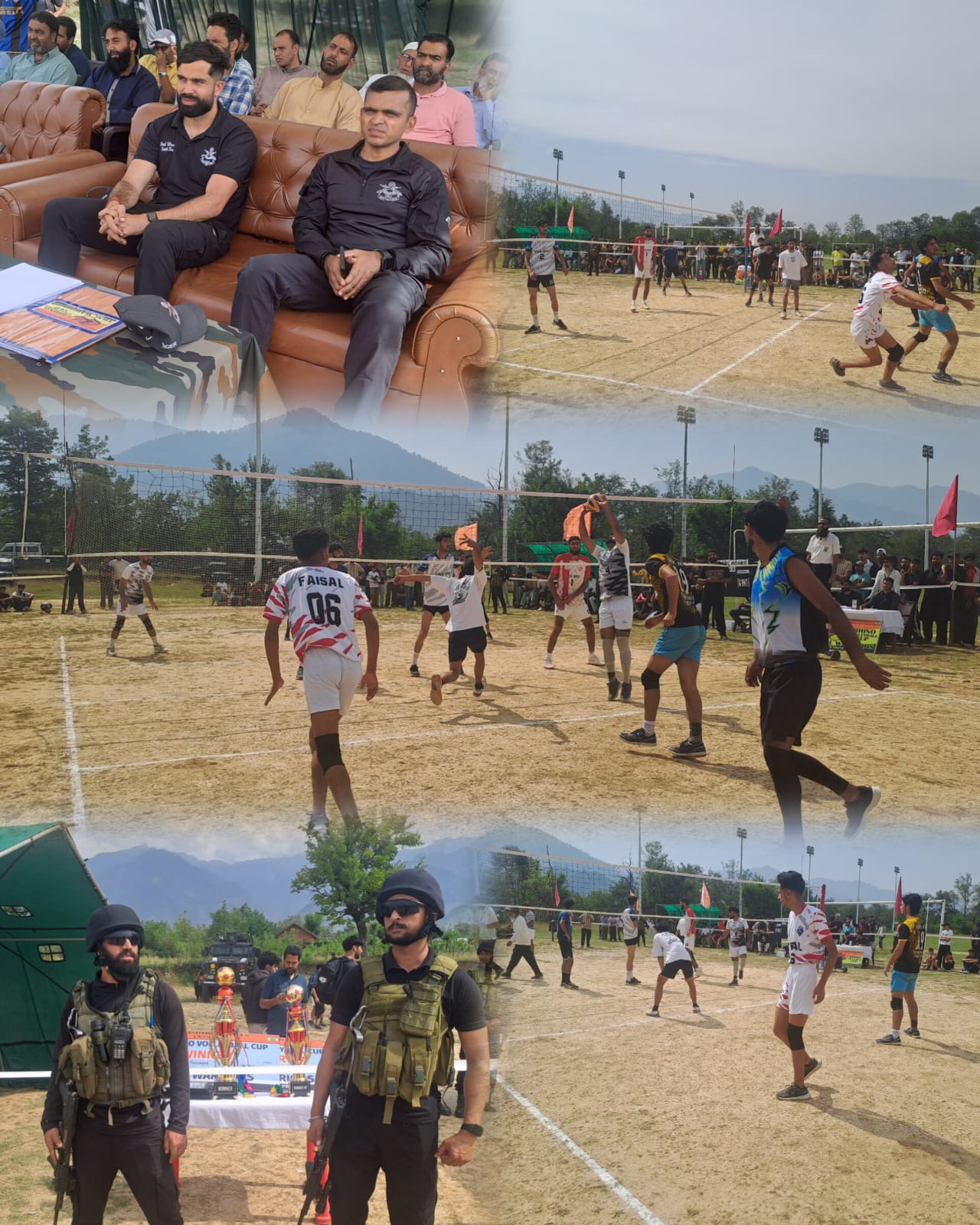 42 RR Organizes Volleyball Tournament at Sports Stadium Bajwani, Tral