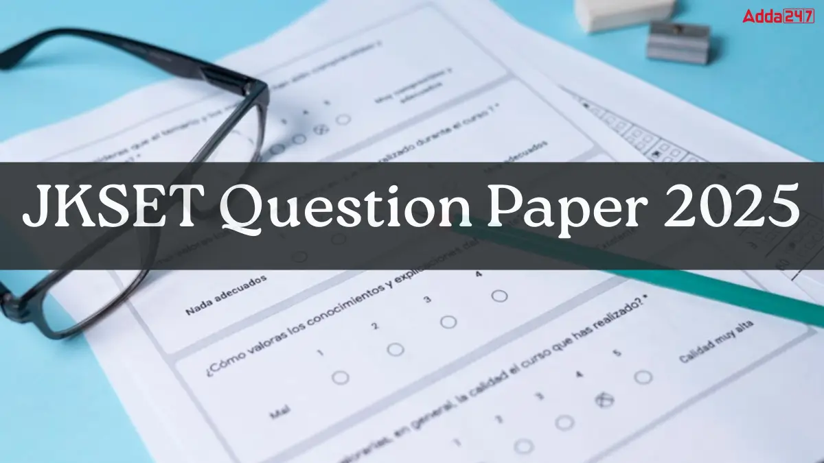 JKSET Question Paper I 2025 PDF Download – General Paper I (Held on 7th September)