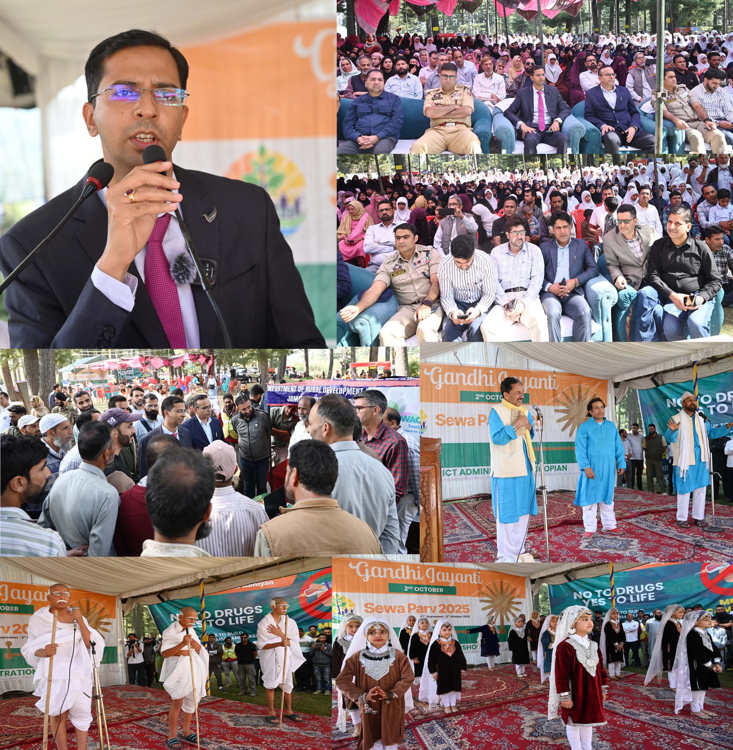 Shopian Administration Holds Gandhi Jayanti, Sewa Parv Culmination Event at Borihallan