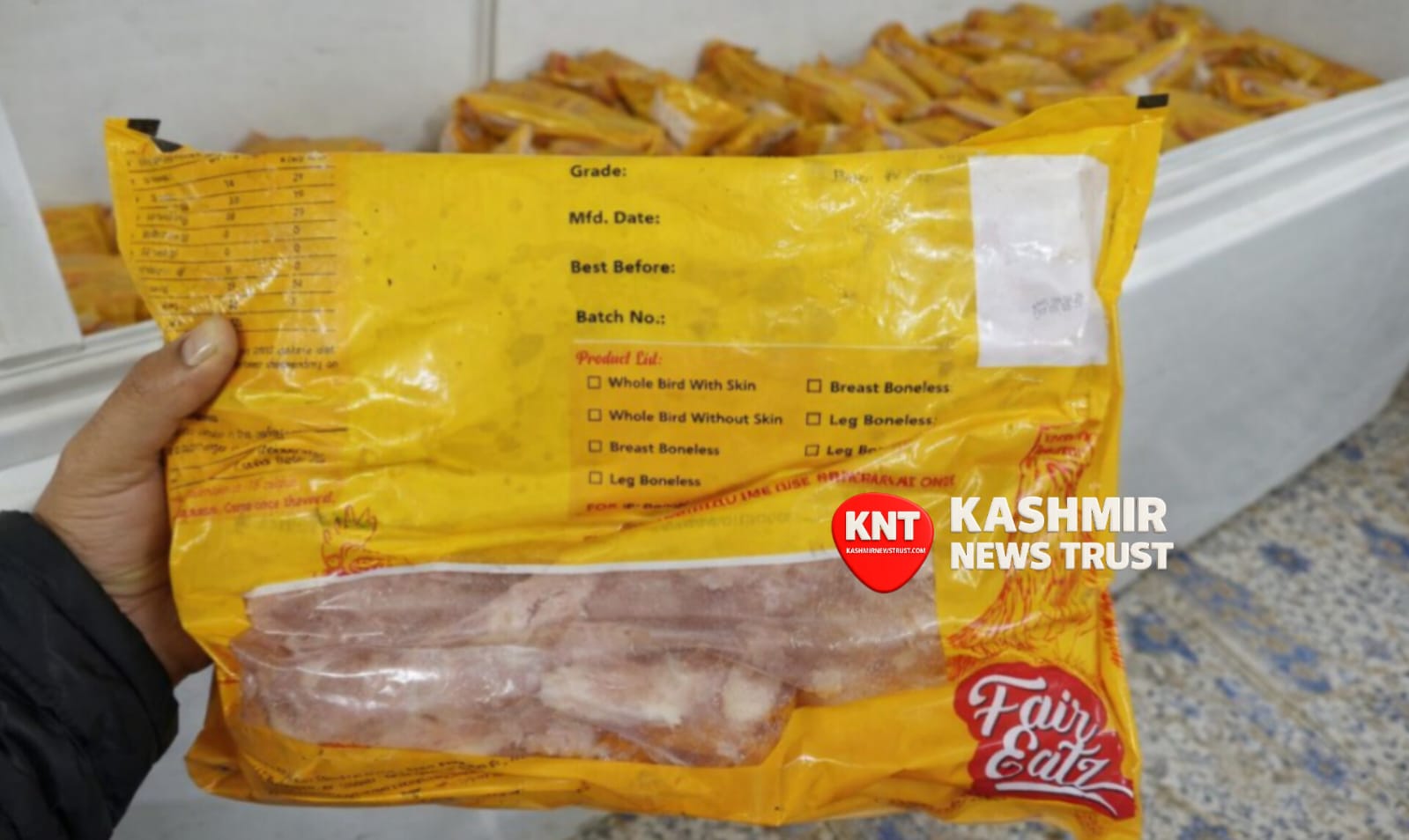 Locals in Anantnag Seek Food Safety Checks, Allege Sale of Expired Frozen Chicken in Markets