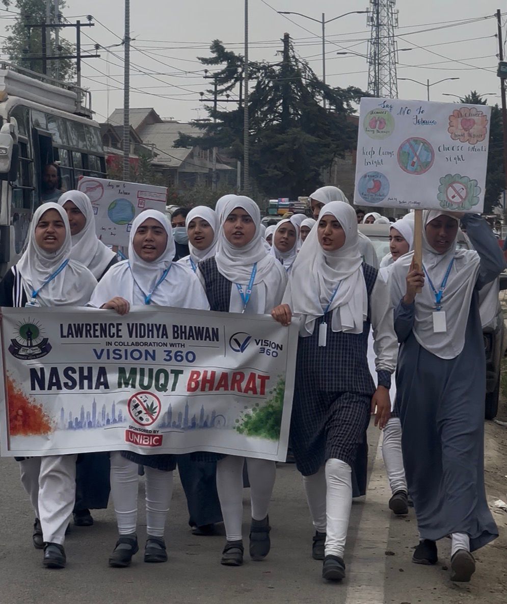 Lawrence Vidhya Bhawan, Vision 360 Organise “Nasha Mukt Bharat Rally” in Srinagar